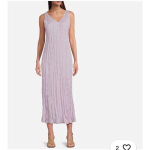 NWT EILEEN FISHER Crushed Silk V-Neck Dress